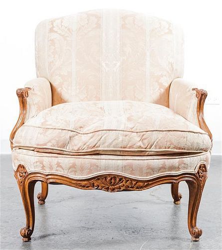 * A Louis XV Style Bergere Height 37 inches.
