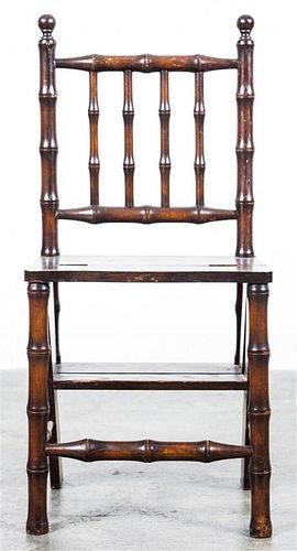 * A Metamorphic Library Steps/Chair Height 35 1/2 inches.