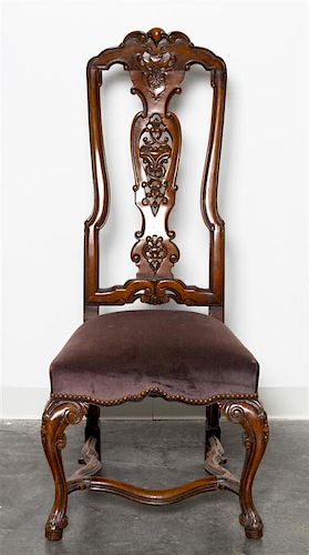 * A Renaissance Revival Side Chair Height 46 1/2 inches.