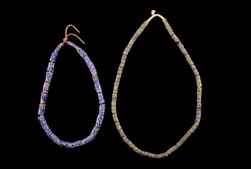 Venetian Millefiori African Trade Bead Necklaces