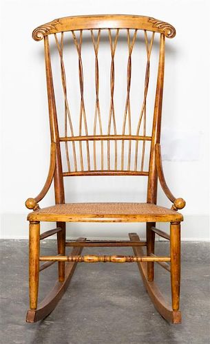 * An American Maple Rocking Chair Height 33 3/4 inches.