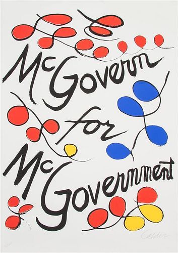 * Alexander Calder, (American, 1889-1976), McGovern for McGovernment, 1972