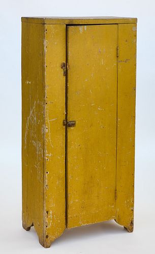 Small Cupboard in Chrome Yellow Paint