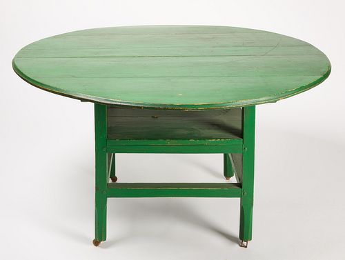 Hutch Table in Green Paint