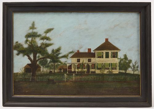 Good Primitive Painting of a House