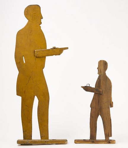 Two Early Wooden Figure Weathervanes