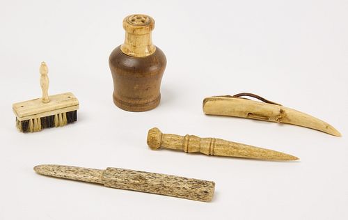 Lot of Five Bone Whaling Implements