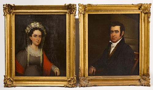 M. Pearce - Pair of 1826 Connecticut Portraits