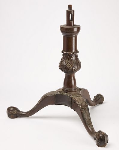 Formal Carved Ball and Claw Foot Tea Table Base