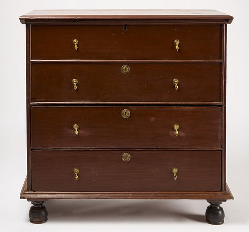 William & Mary Ball Foot Chest