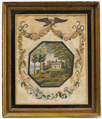 American Needlework with House