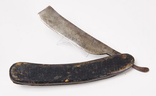 Unusual Straight Razor Trade Sign - Steel Blade