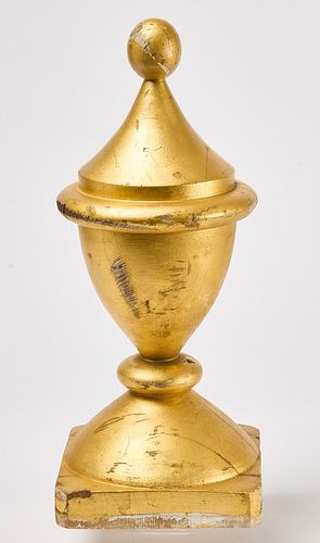 Gold Painted Wood Finial