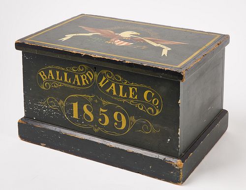 Painted Box with Eagle Dated 1859