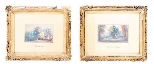 * Copley Fielding, (British, 1787-1855), Landscapes (a pair of works)