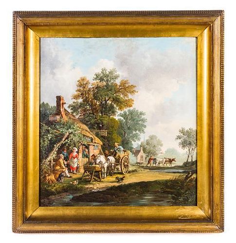 * Artist Unknown, (British School, 19th century), Village Scene