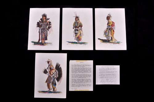 Michael Simpson Native American "Dancers" Sketches