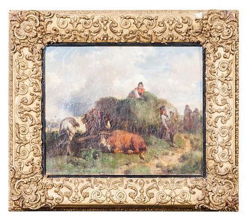 Artist Unknown, (19th century), Landscape with Cows and Figures