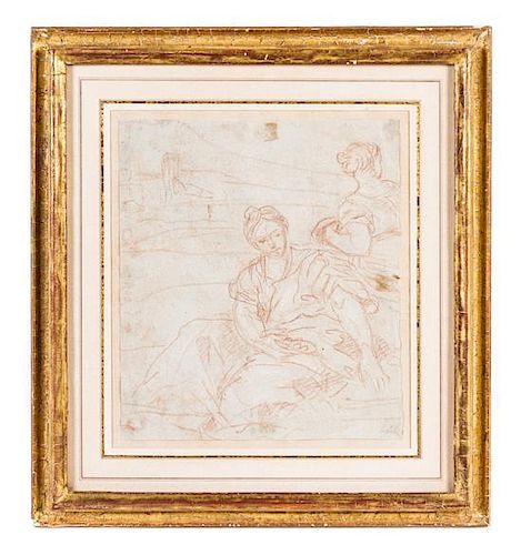 Artist Unknown, (19th century), Study for Two Figures in Diaphonous Robes