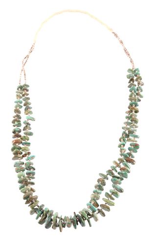 Santo Domingo Heishi Discoidal Turquoise Necklace