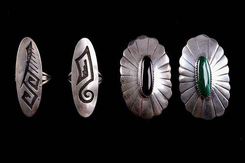 Navajo Large Sterling Silver Ring Collection
