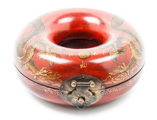 A Chinese Export Table Box Diameter 7 inches.