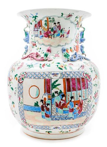 A Chinese Porcelain Vase Height 15 inches.