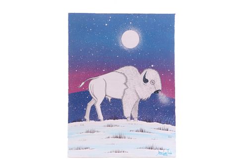 Dau-Law-Taine Kiowa White Buffalo Painting 2021