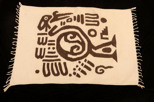 Zapotec Hern Pre Hispanic Pictorial Saltillo Rug