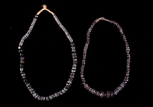 Rare Rattlesnake & Skunk Venetian Bead Necklaces