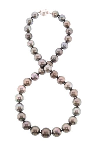 Tahitian Pearl Diamond & 14k Gold Necklace