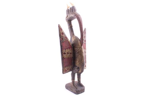 African Ivory Coast Senoufo Tribe Hornbill Statue