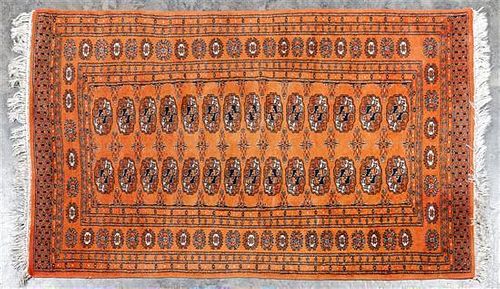 * A Bokhara Wool Carpet 4 feet 7 1/4 x 3 feet 2 inches.