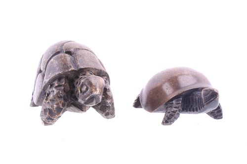 South African Steatite Tortoise & Turtle Pair