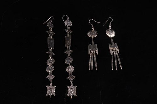 Armand American Horse Silver Dangle Earring Pairs