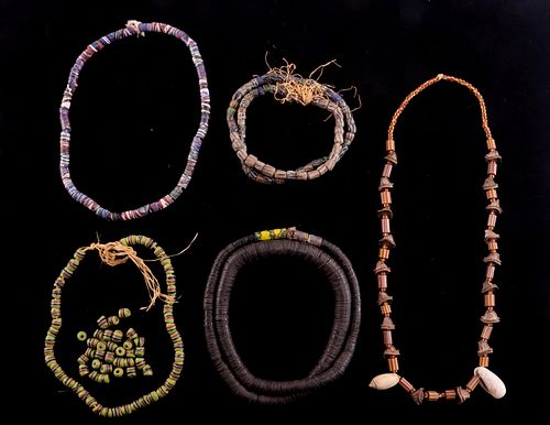 African Tribal Trade Bead Necklaces (5)