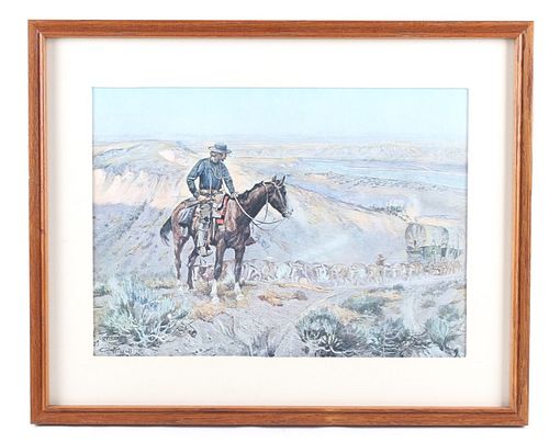 "The Wagon Boss" Charles M. Russell Framed Print