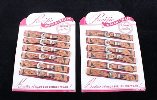 Vintage Store Displays of Leather Watch Straps
