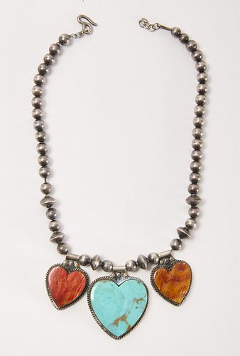 Navajo Necklace with Hearts