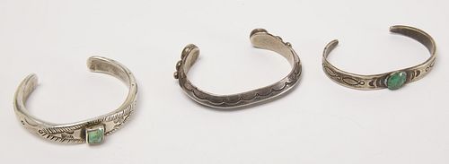 Three Good Early Navajo Bracelets