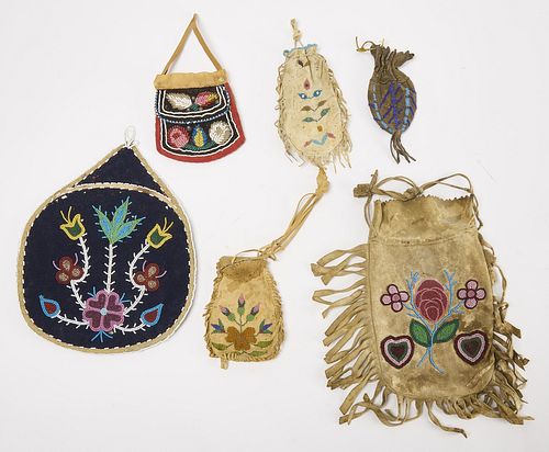 Six Native American Bags