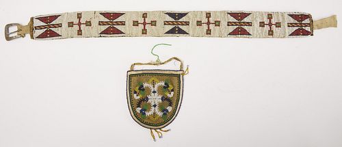 Beaded Belt and Pouch