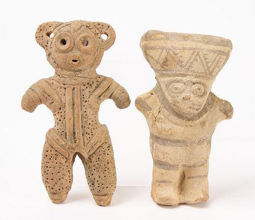Two Pre Columbian Pottery Figures