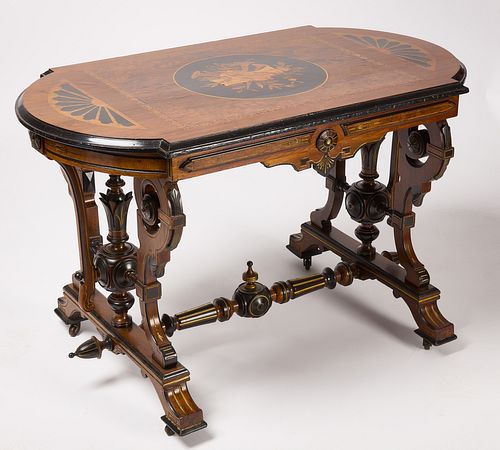 Victorian Inlaid Center Table