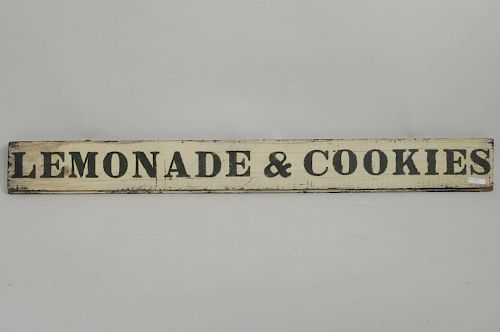 Folk Art "Lemonade & Cookies" Painted Trade Sign