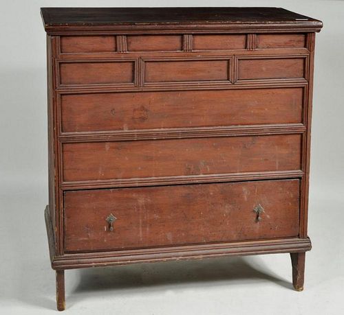 William & Mary One Drawer Painted Blanket Chest