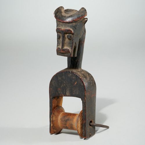 Baule or Guro Peoples, zoomorphic heddle pulley