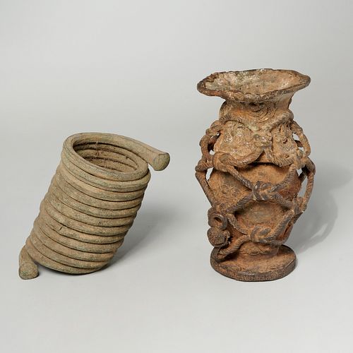 Igbo Peoples, coil currency and vessel