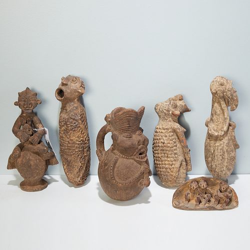 West Central Africa, group pottery figures