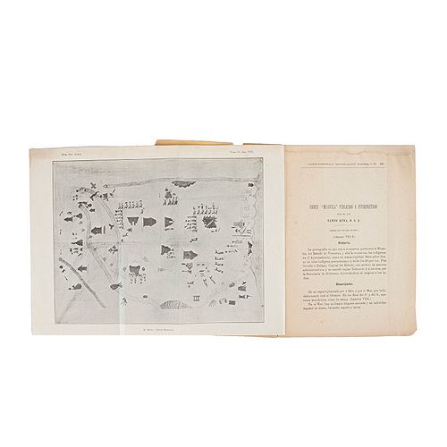 Société Scientifique “Antonio Alzate”. Códice “Misantla” Publicado e Interpretado por el Lic. Ramon Mena. México, 1911. 3 láminas